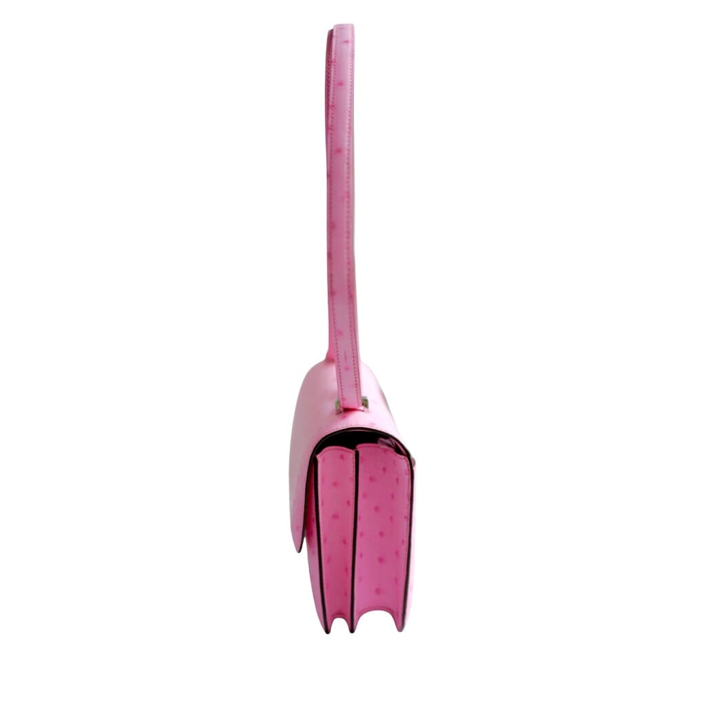 5P Bubblegum Pink Ostrich Mini Constance 18 Palladium Hardware, 2024
