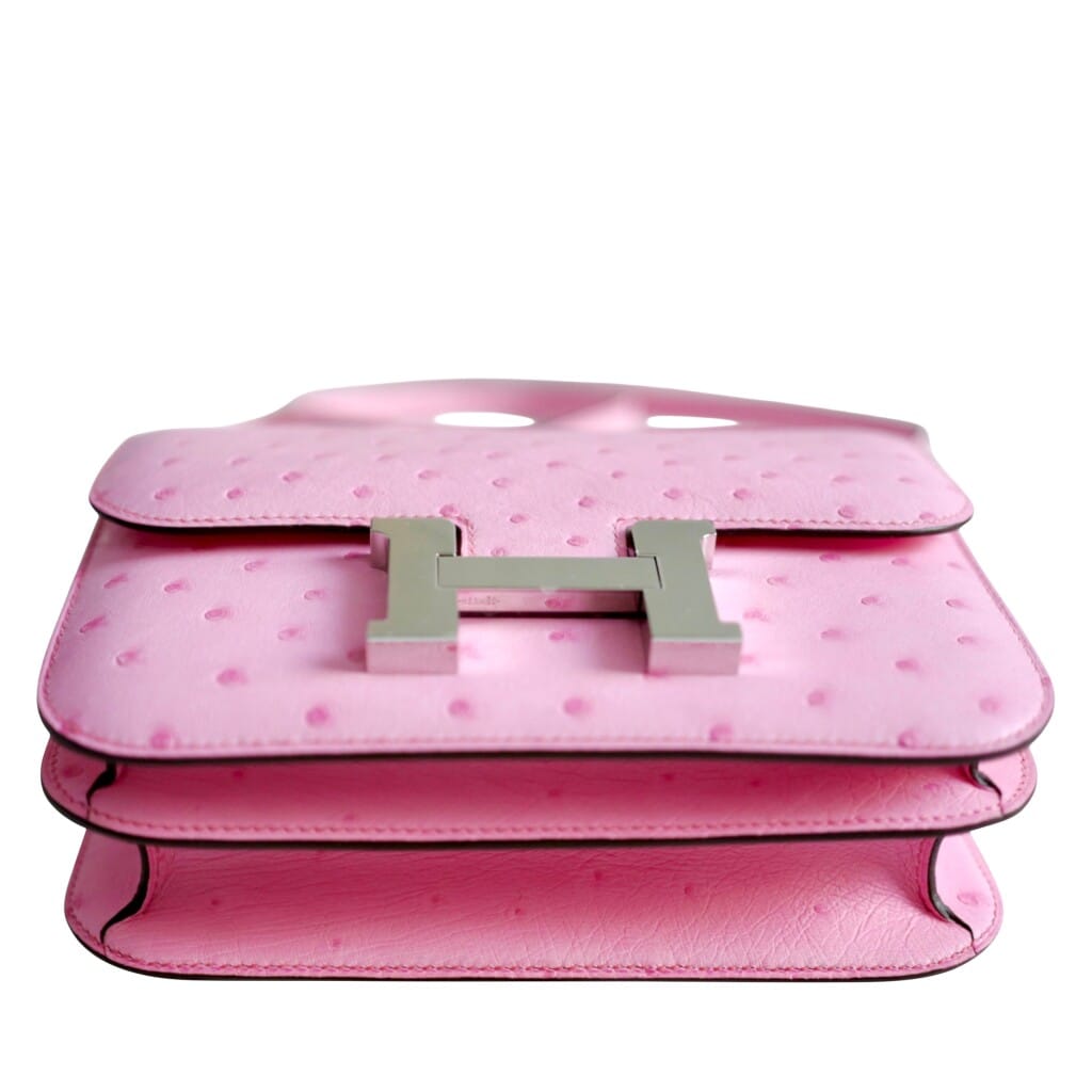 5P Bubblegum Pink Ostrich Mini Constance 18 Palladium Hardware, 2024