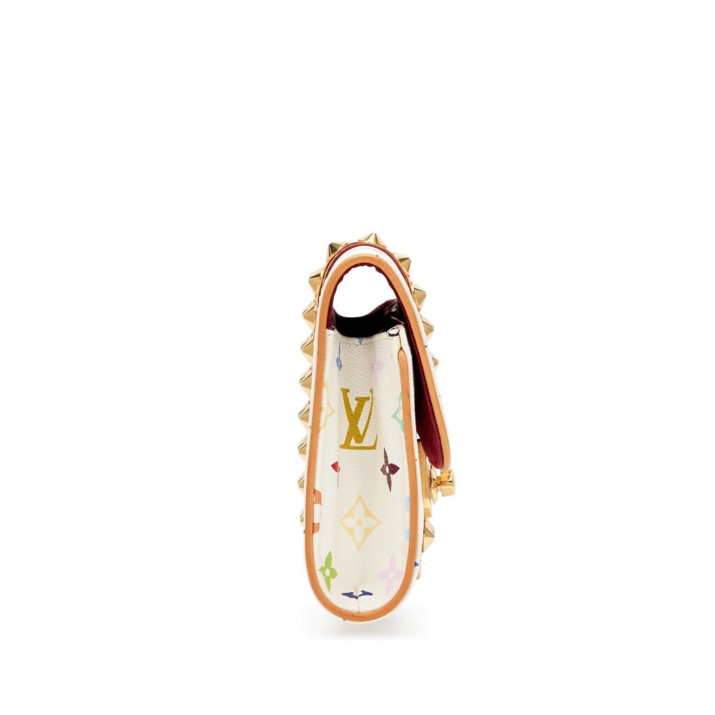 White Monogram Multicolore Courtney Clutch Bag Gold Hardware, 2009