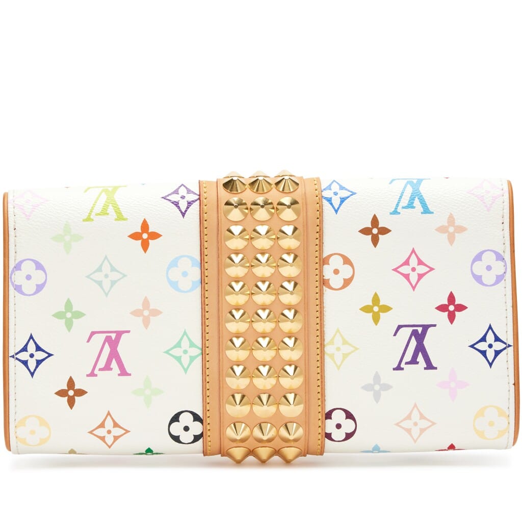 White Monogram Multicolore Courtney Clutch Bag Gold Hardware, 2009
