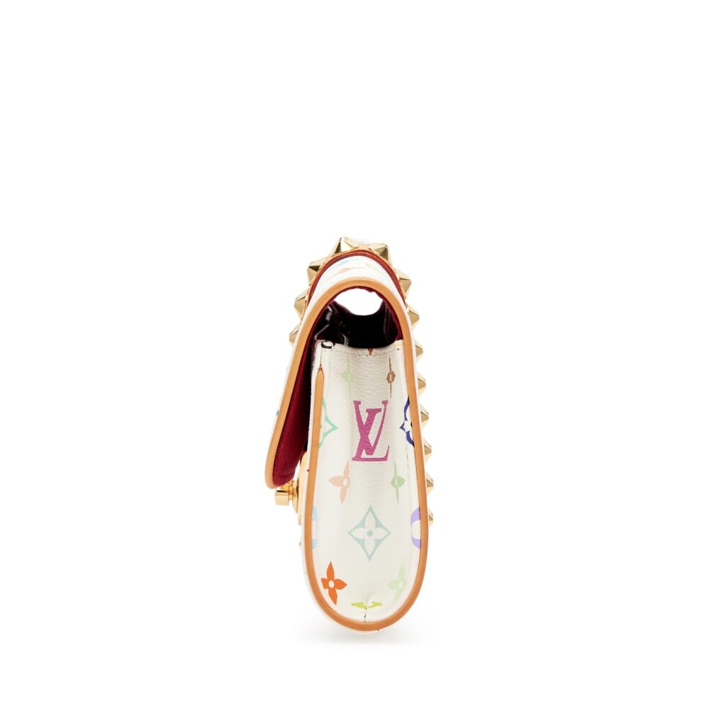 White Monogram Multicolore Courtney Clutch Bag Gold Hardware, 2009
