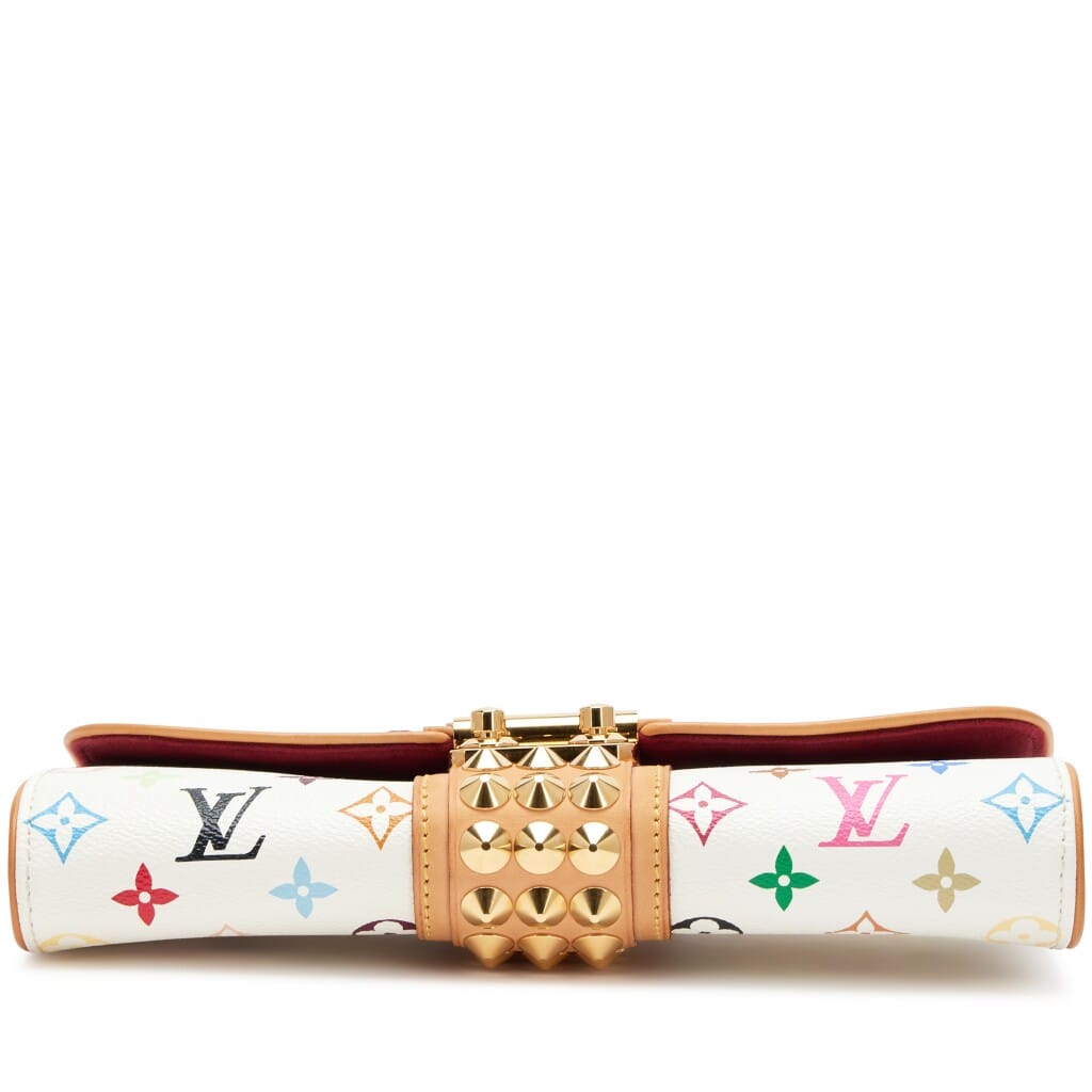 White Monogram Multicolore Courtney Clutch Bag Gold Hardware, 2009