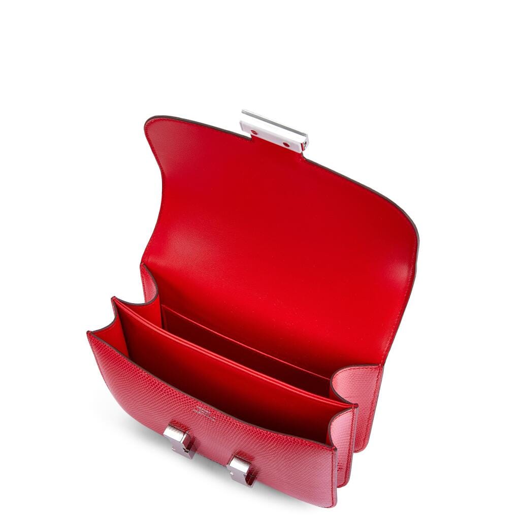 Rouge de Coeur Shiny Niloticus Lizard Mini Constance 18 Palladium Hardware, 2025