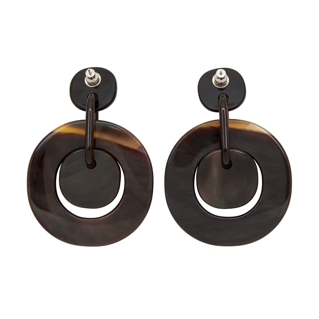 Multicolor Buffalo Horn Amulette Lacquer Earrings