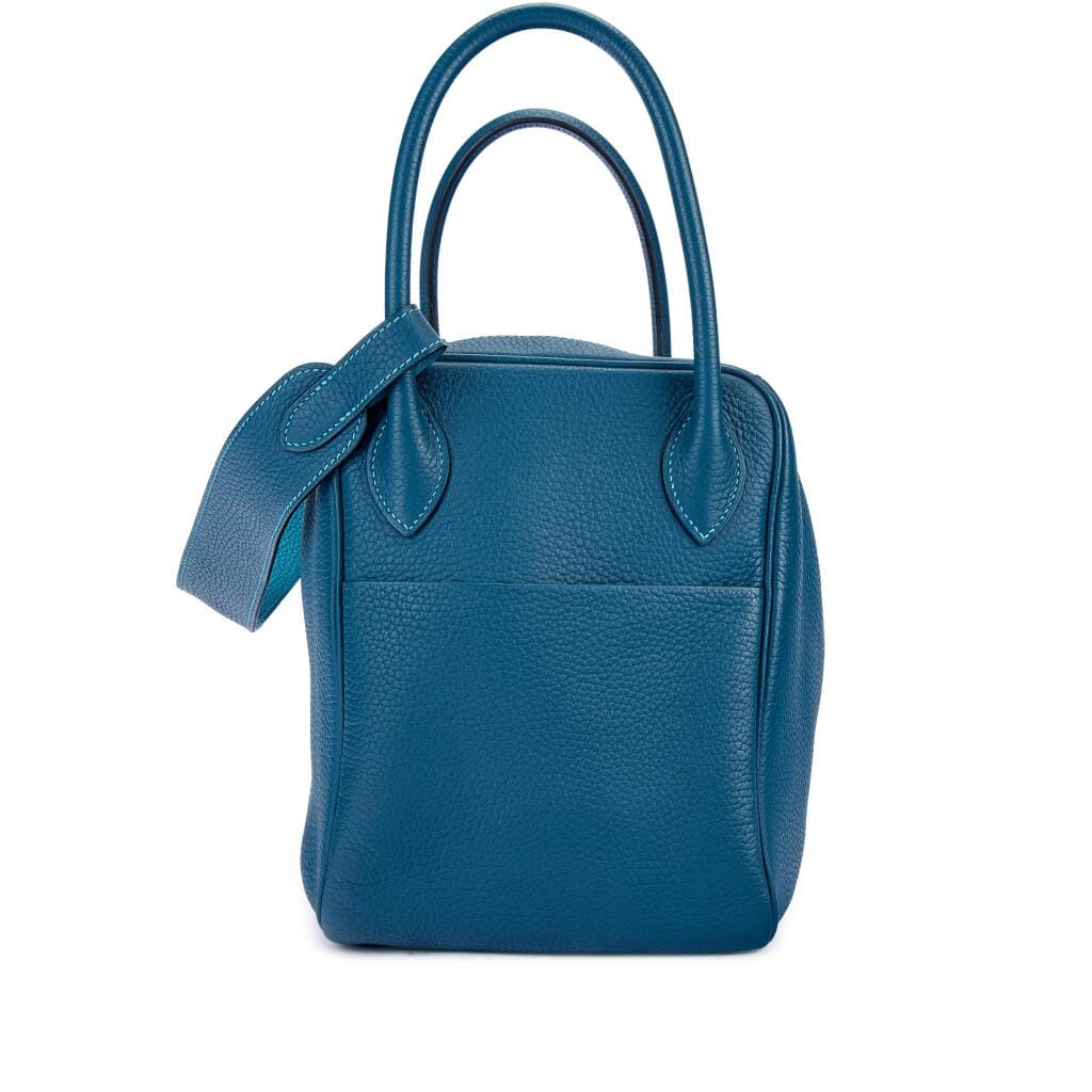 Limited Edition Bleu Colvert Clemence and Turqoise Verso Lindy 34 Palladium Hardware, 2014