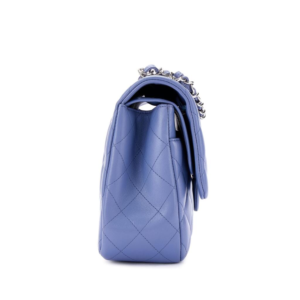 Lavender Purple Quilted Lambskin Large Timeless Classic Double Flap Silver Hardware, 2011