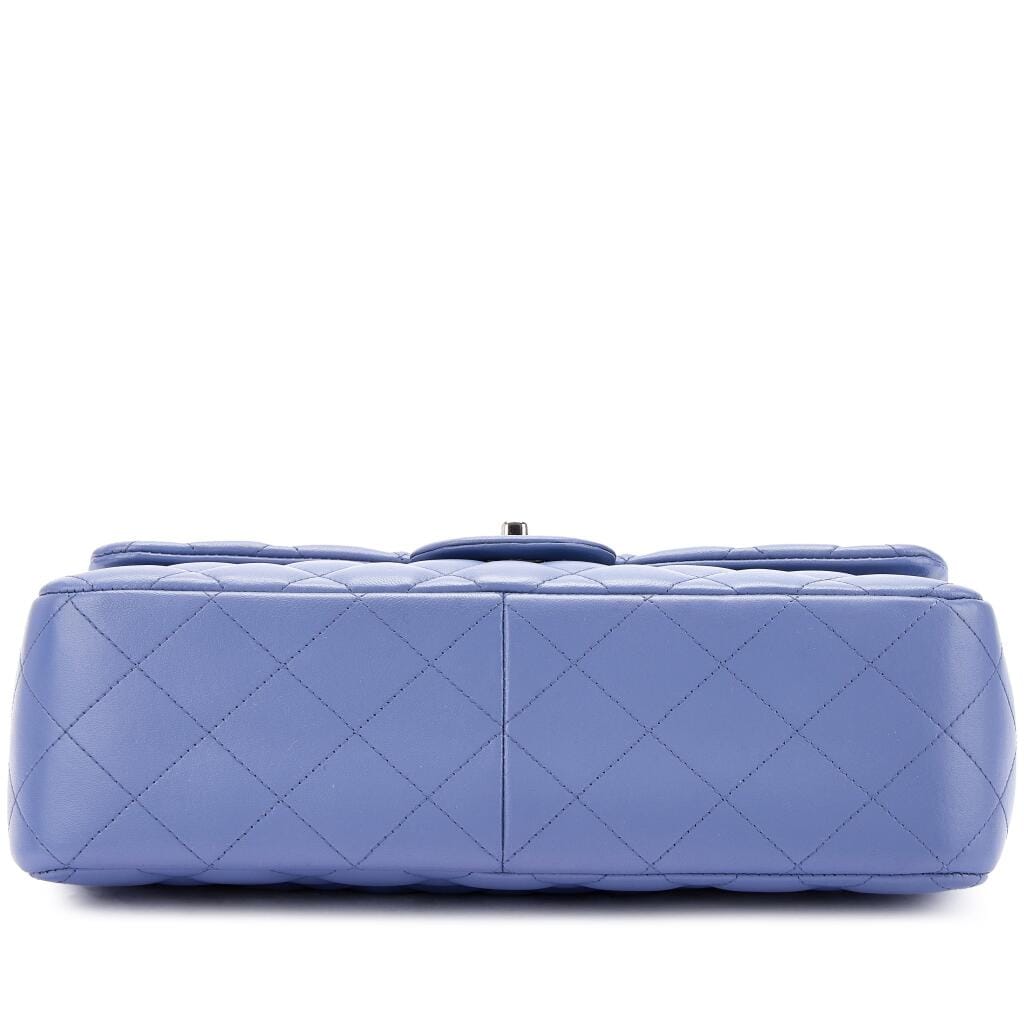 Lavender Purple Quilted Lambskin Large Timeless Classic Double Flap Silver Hardware, 2011