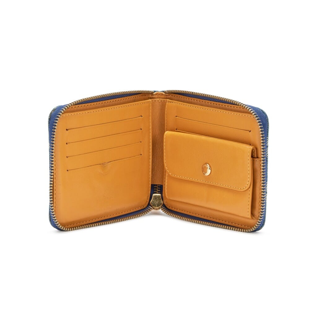 Blue Monogram Denim Small Zippy Wallet Gold Hardware, 2007