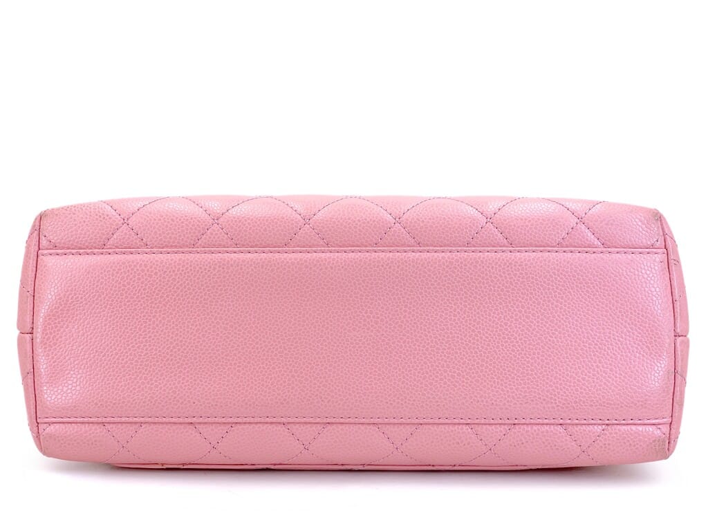 Vintage Sakura Pink Quilted Caviar Kelly Bag Gold Hardware, 2004-2005