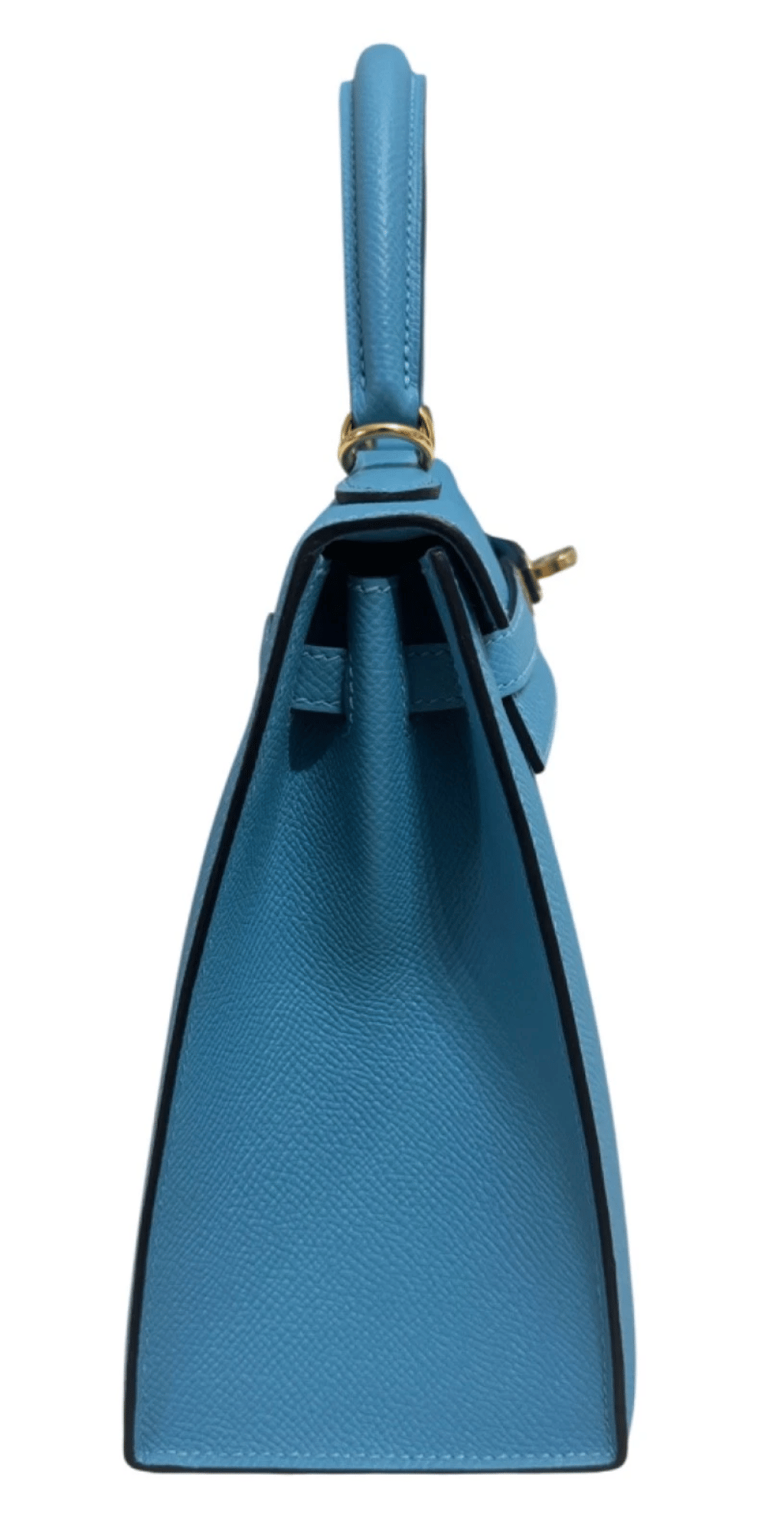 Bleu du Nord Epsom Kelly Sellier 25 Gold Hardware, 2019