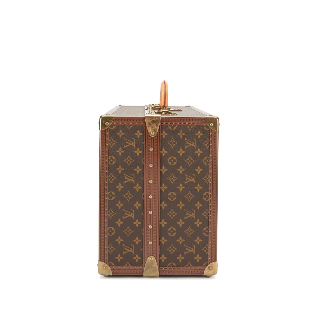Vintage Monogram Gemine 8 Pairs Shoe Trunk Brass Hardware, 1990s