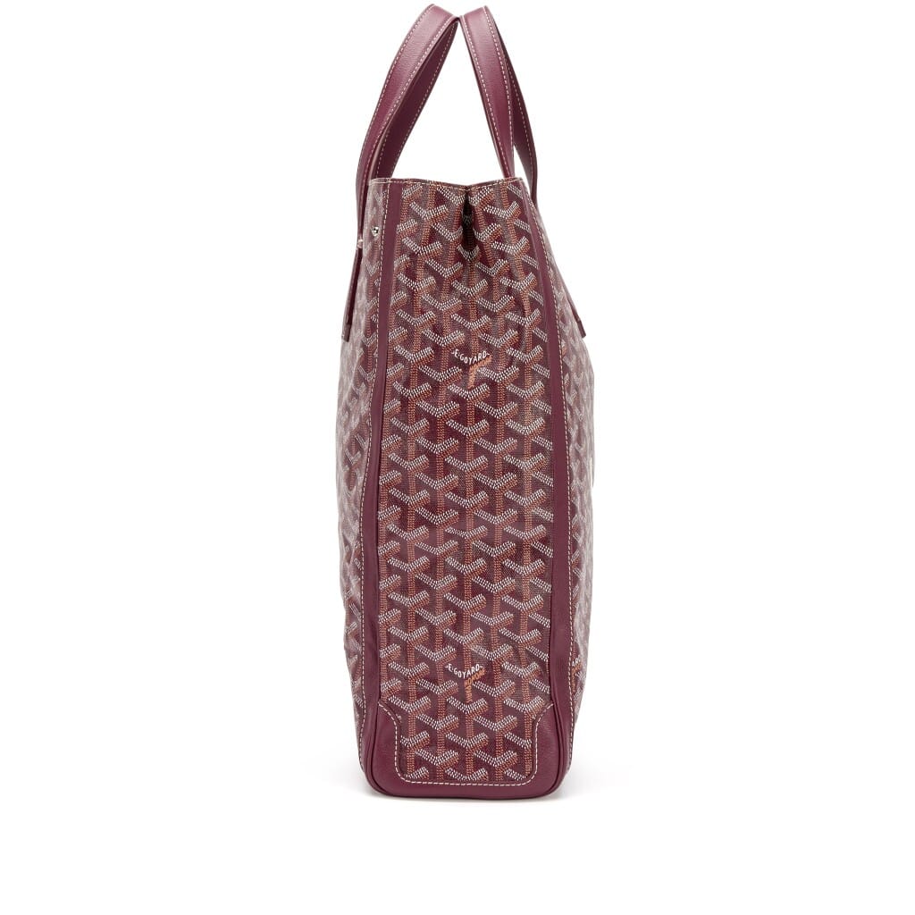 Burgundy Goyardine Canvas and Chevroches Calfskin Voltaire Smile Tote Palladium Hardware, 2018