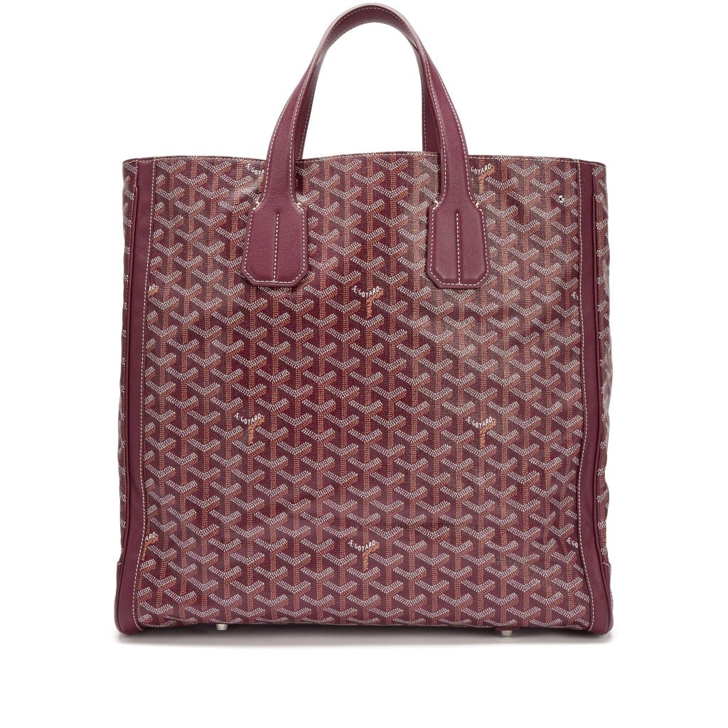 Burgundy Goyardine Canvas and Chevroches Calfskin Voltaire Smile Tote Palladium Hardware, 2018