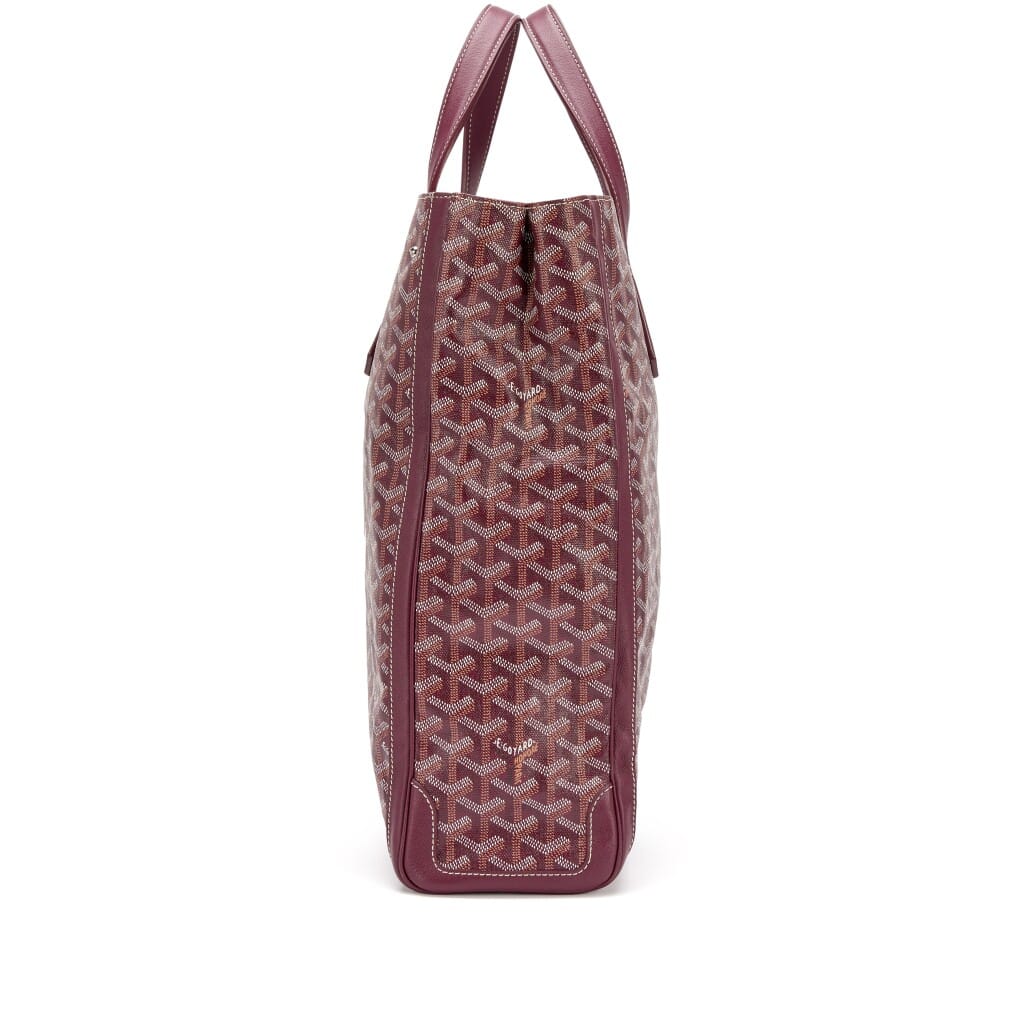 Burgundy Goyardine Canvas and Chevroches Calfskin Voltaire Smile Tote Palladium Hardware, 2018