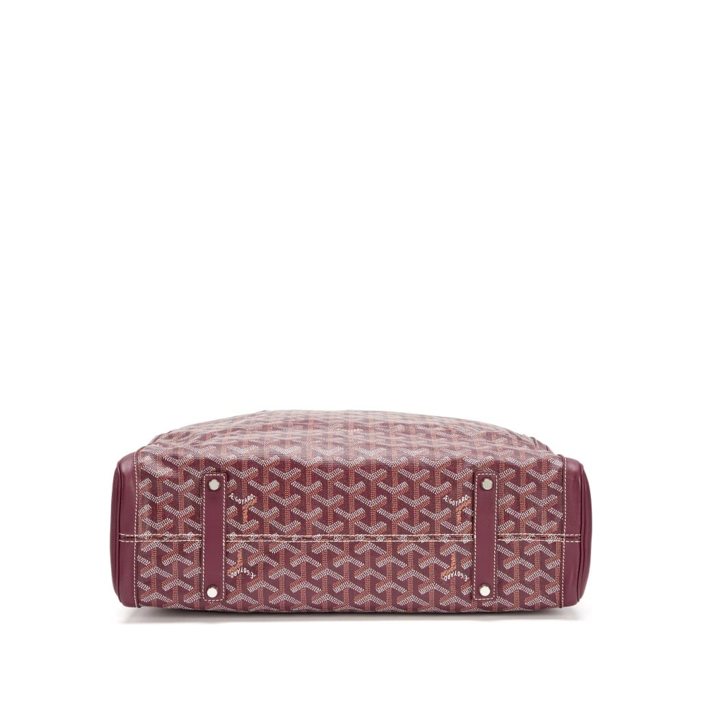 Burgundy Goyardine Canvas and Chevroches Calfskin Voltaire Smile Tote Palladium Hardware, 2018