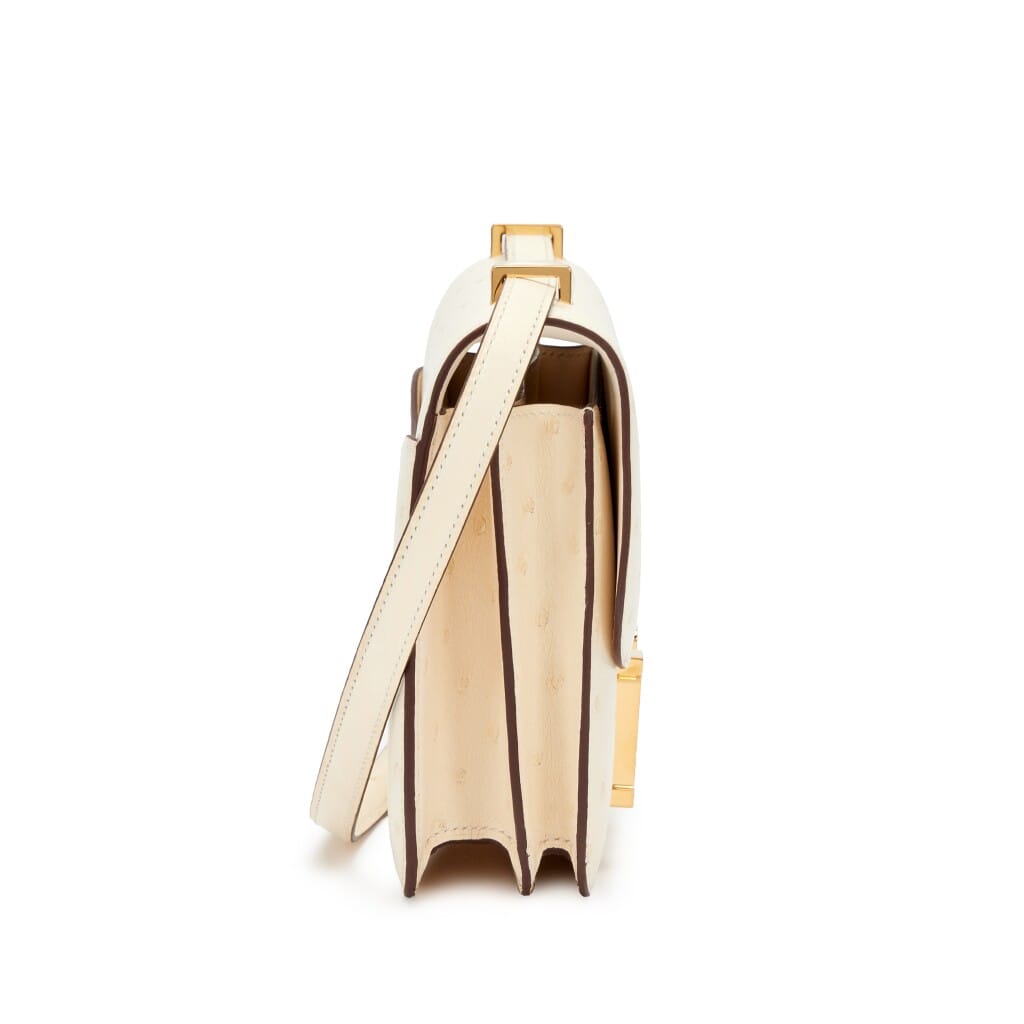 Nata Ostrich Mini Constance 18 Gold Hardware, 2022