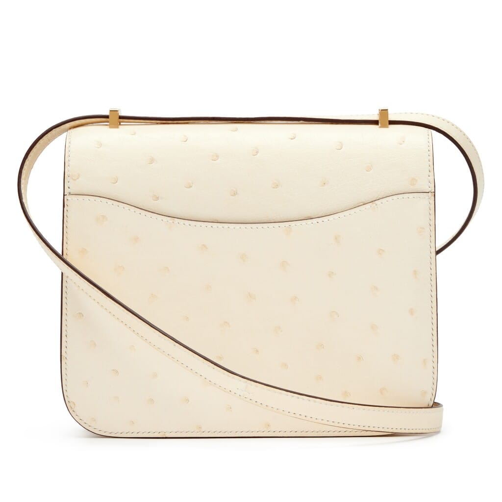 Nata Ostrich Mini Constance 18 Gold Hardware, 2022