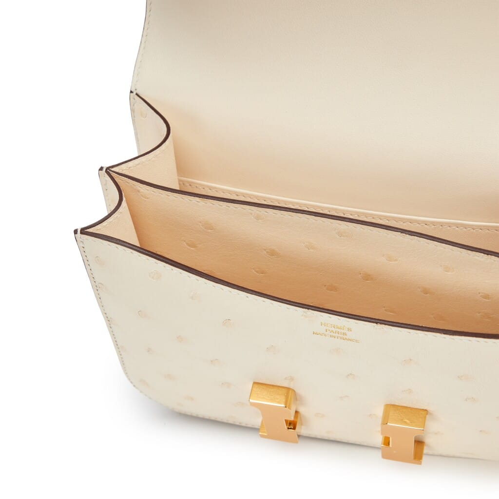 Nata Ostrich Mini Constance 18 Gold Hardware, 2022