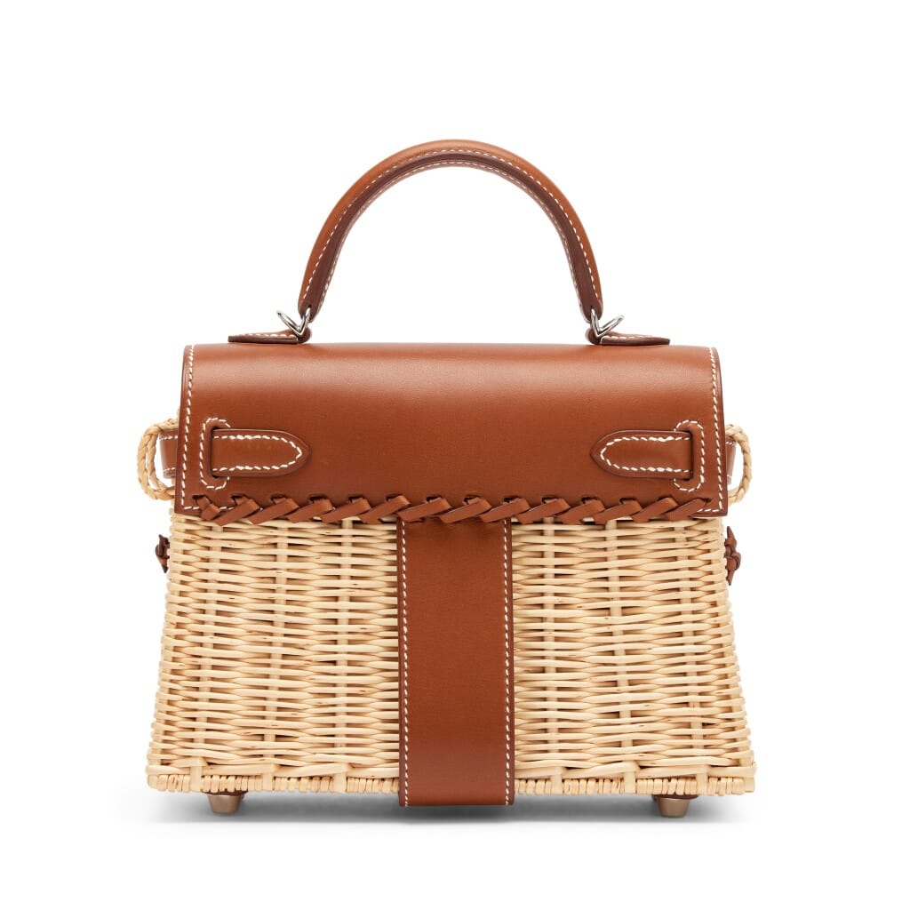 Fauve Barenia and Osier Wicker Picnic Mini Kelly 20 II Palladium Hardware, 2021