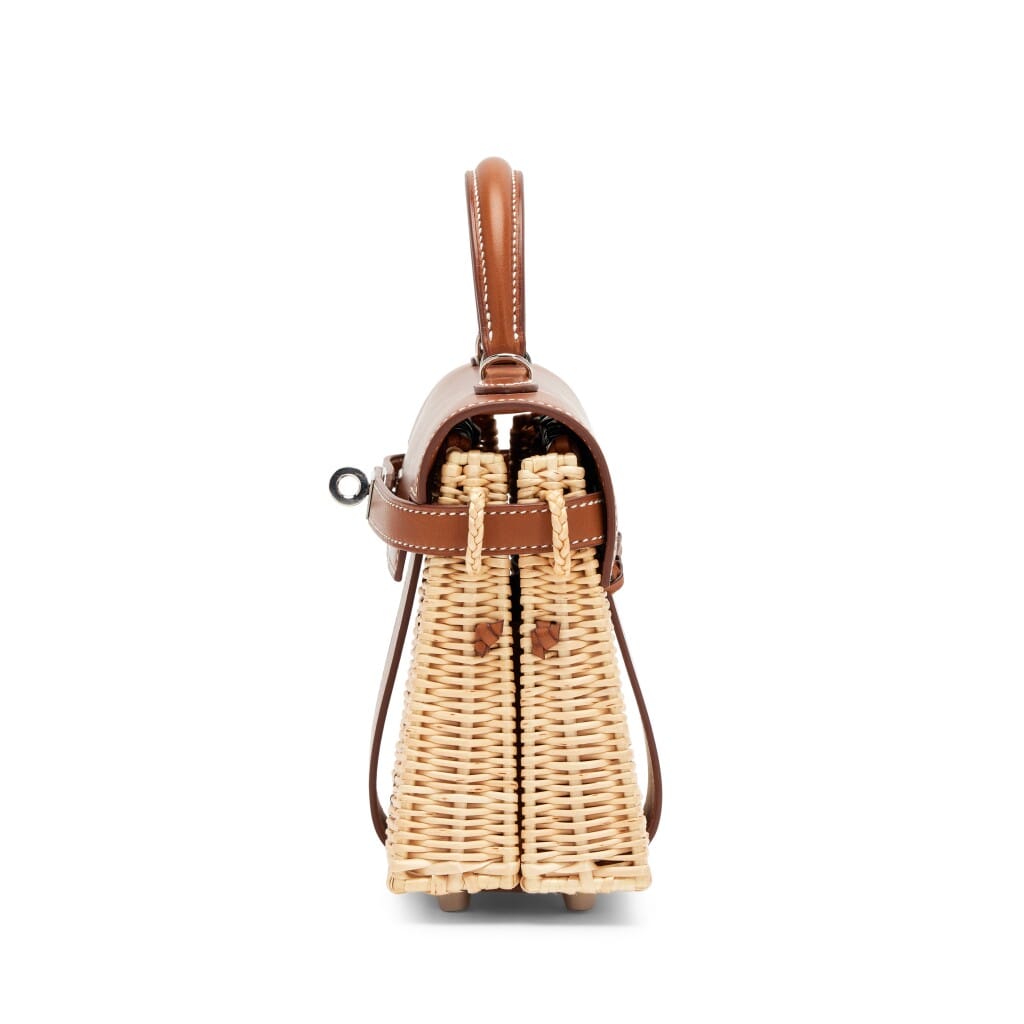 Fauve Barenia and Osier Wicker Picnic Mini Kelly 20 II Palladium Hardware, 2021