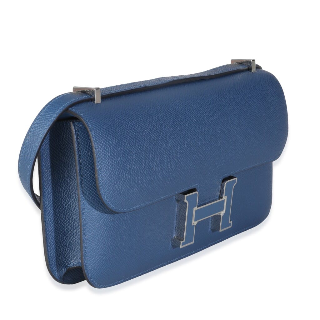 Bleu Tie Epsom Constance Elan Palladium Enamel Lacquer Hardware, 2025