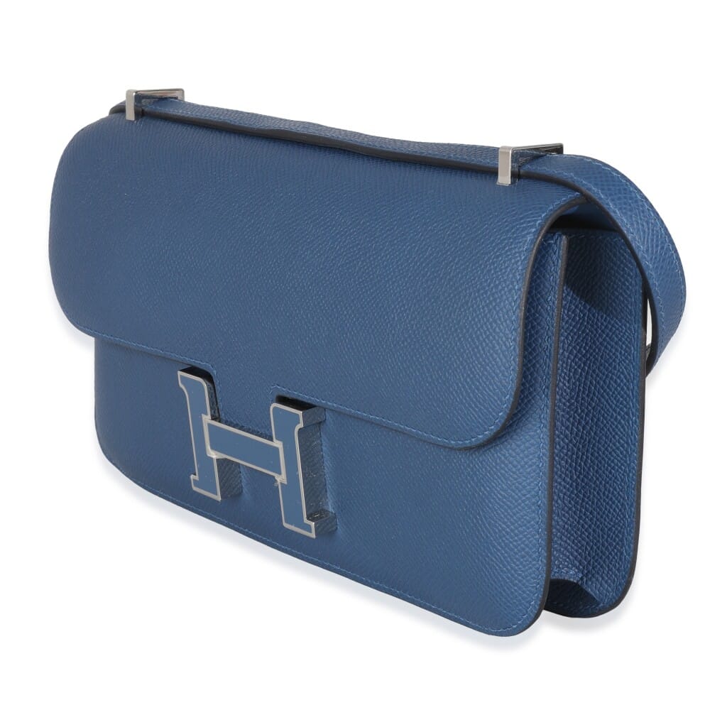 Bleu Tie Epsom Constance Elan Palladium Enamel Lacquer Hardware, 2025