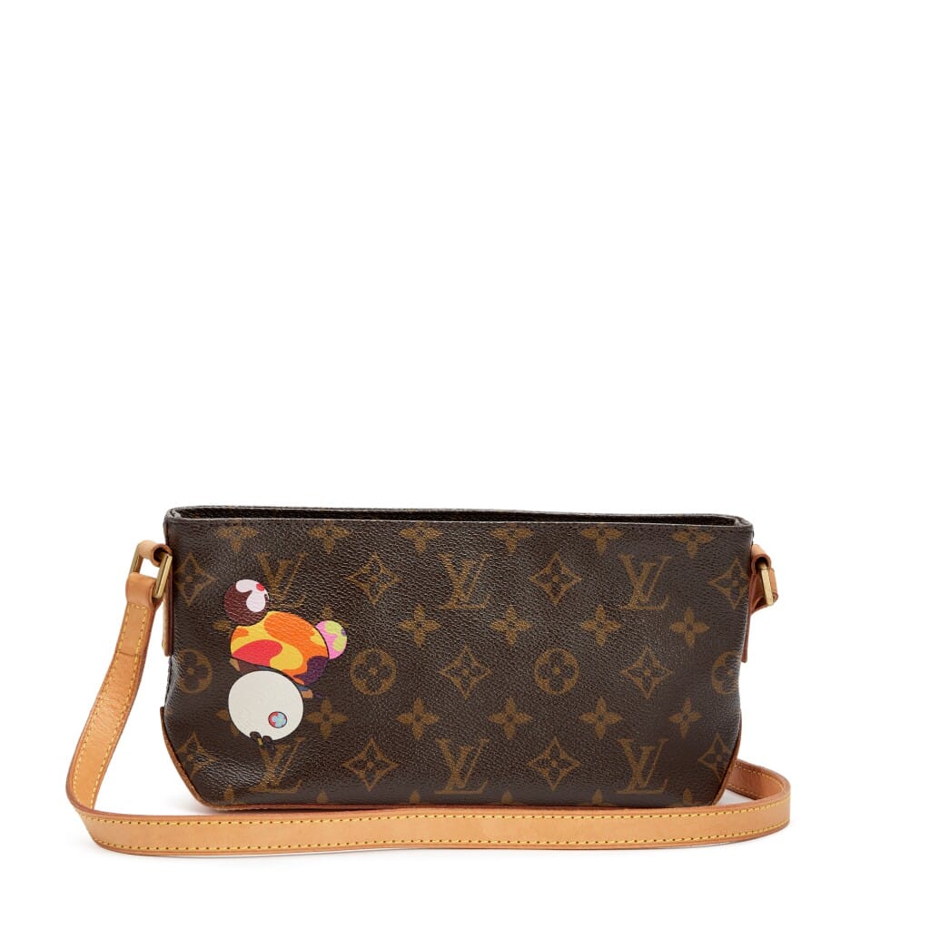 Takashi Murakami Brown Monogram Coated Canvas Panda Trotteur Bag Gold Hardware, 2004