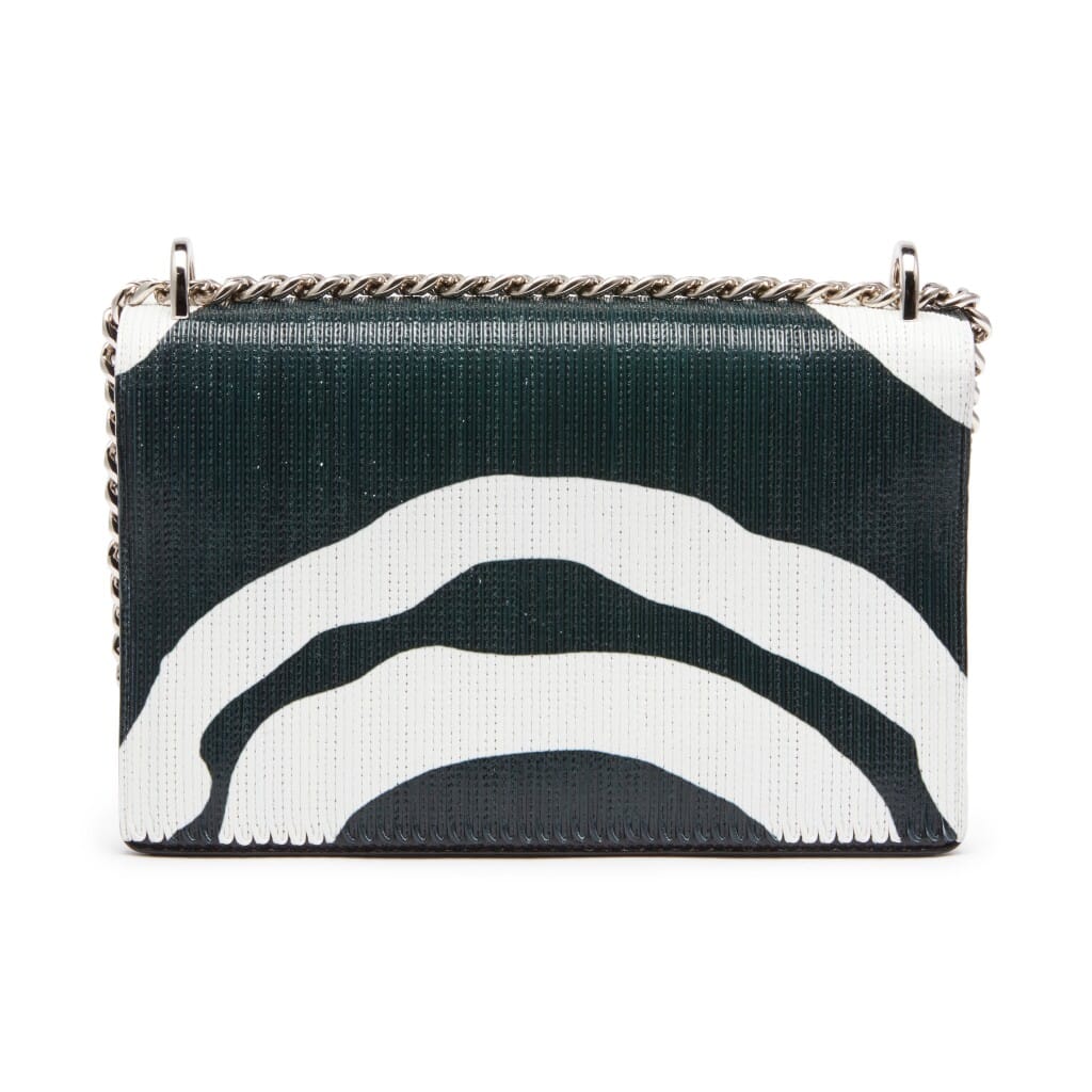 Green and White Leather Patchwork Diorama Medium Flap Bag Silver Tone Hardware, 2015