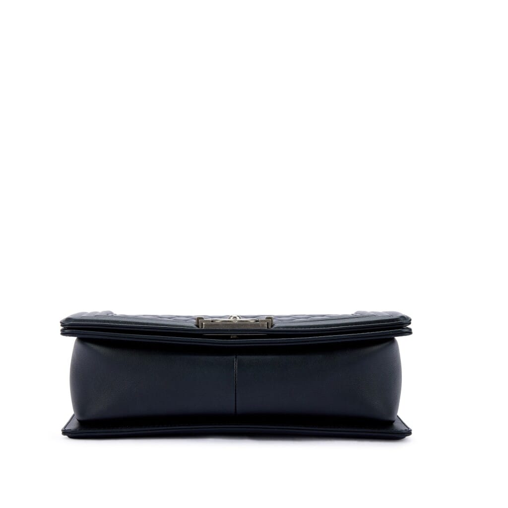 Black Quilted Calfskin Medium Boy Bag Ruthenium Hardware, 2019