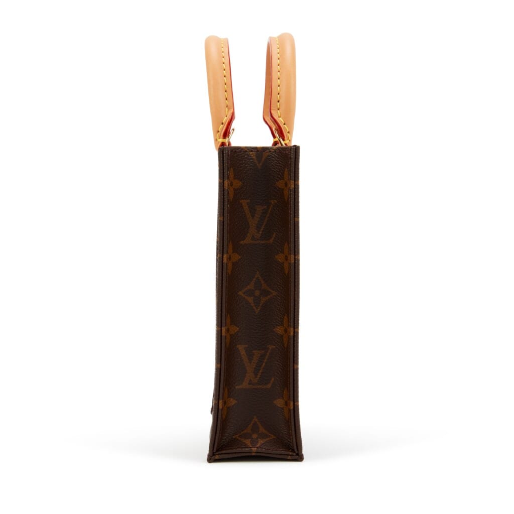 Brown Monogram Coated Canvas Petit Sac Plat Gold Hardware, 2020