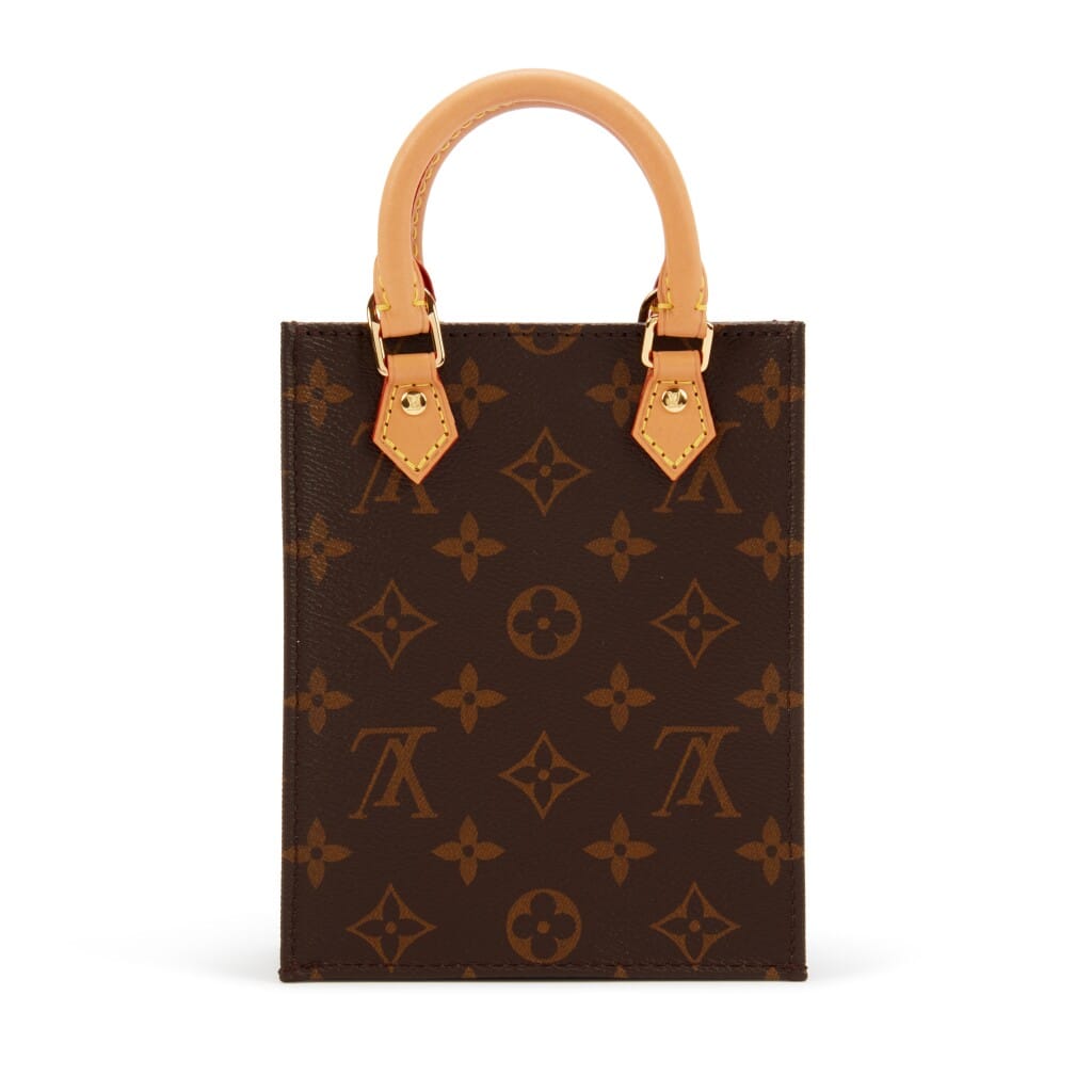 Brown Monogram Coated Canvas Petit Sac Plat Gold Hardware, 2020