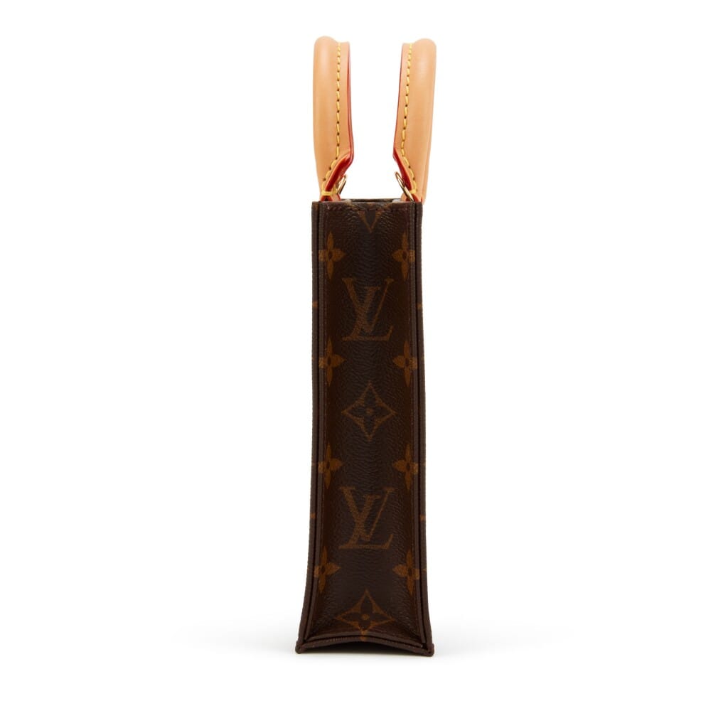 Brown Monogram Coated Canvas Petit Sac Plat Gold Hardware, 2020