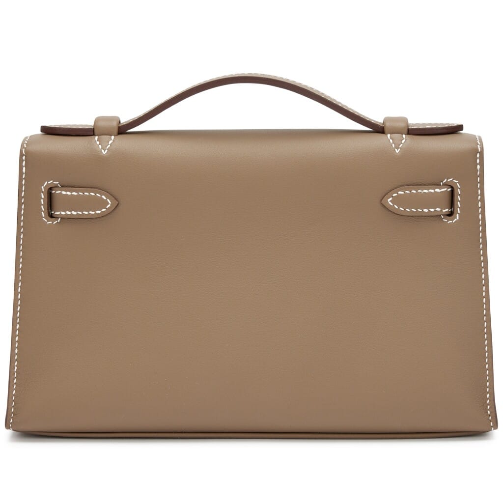 Etoupe Swift Kelly Pochette Gold Hardware, 2025