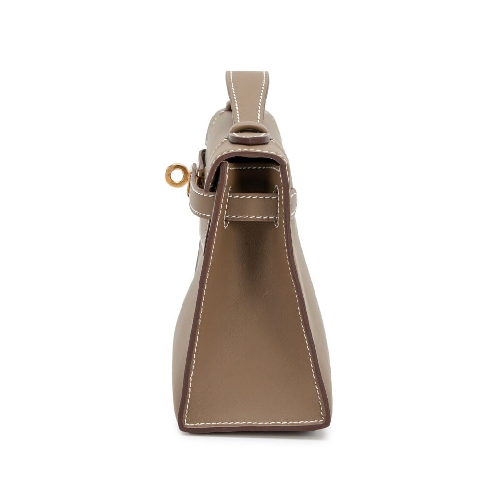 Etoupe Swift Kelly Pochette Gold Hardware, 2025