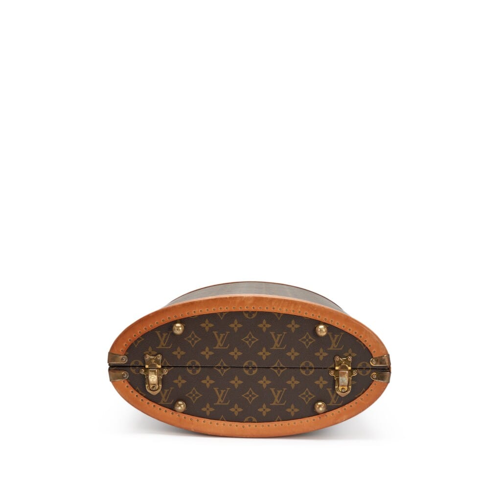 Vintage Manolo Blahnik Monogram Centenaire Shoe Trunk Brass Hardware, 1996