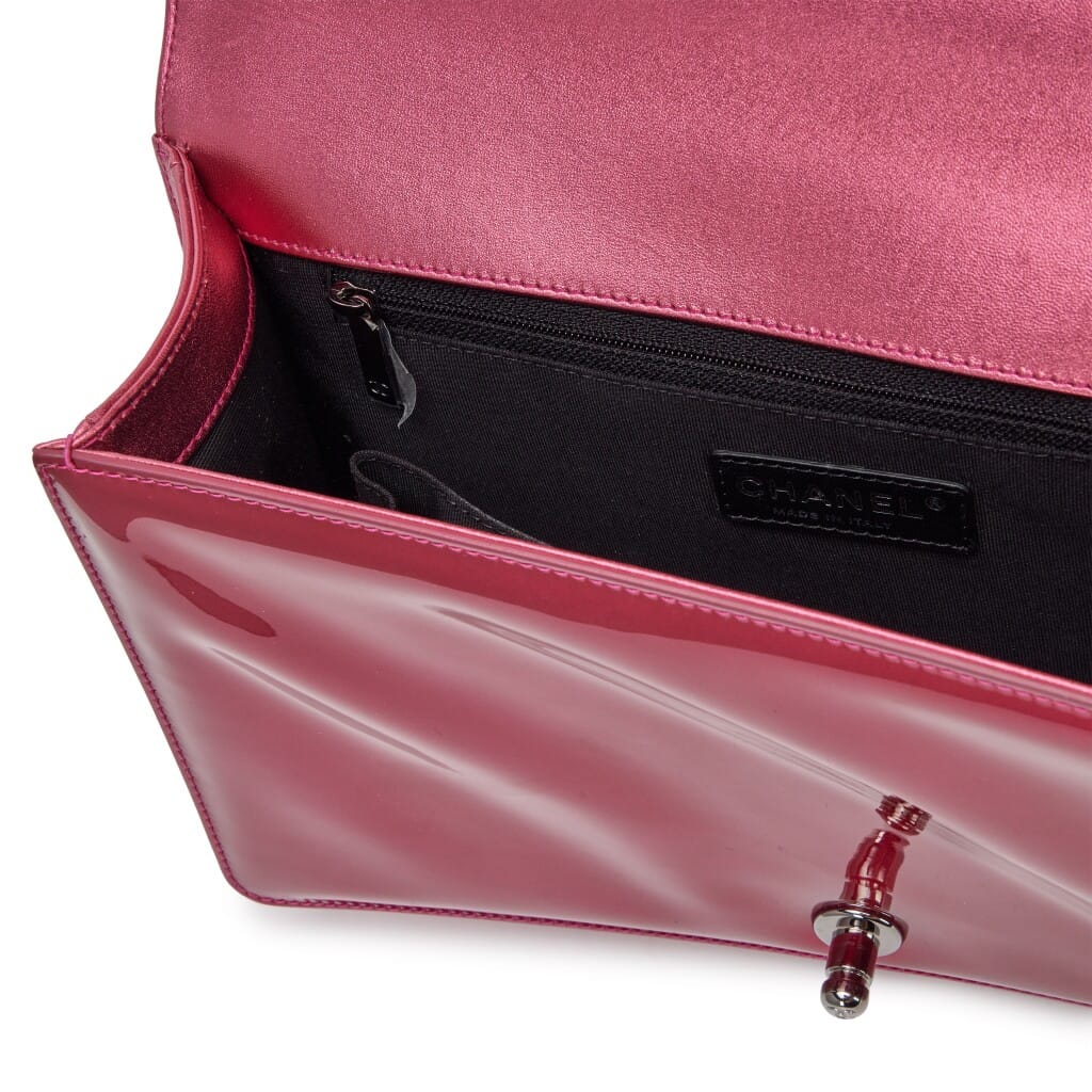 Metallic Fuschia Quilted Patent New Medium Boy Bag Silver Hardware, 2014