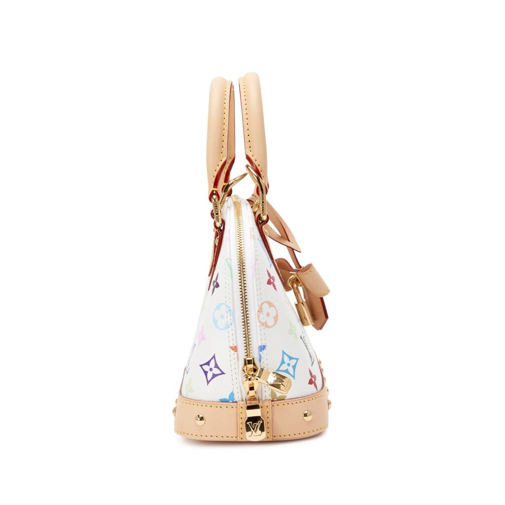 Takashi Murakami White Multicolor Alma BB Gold Hardware, 2025