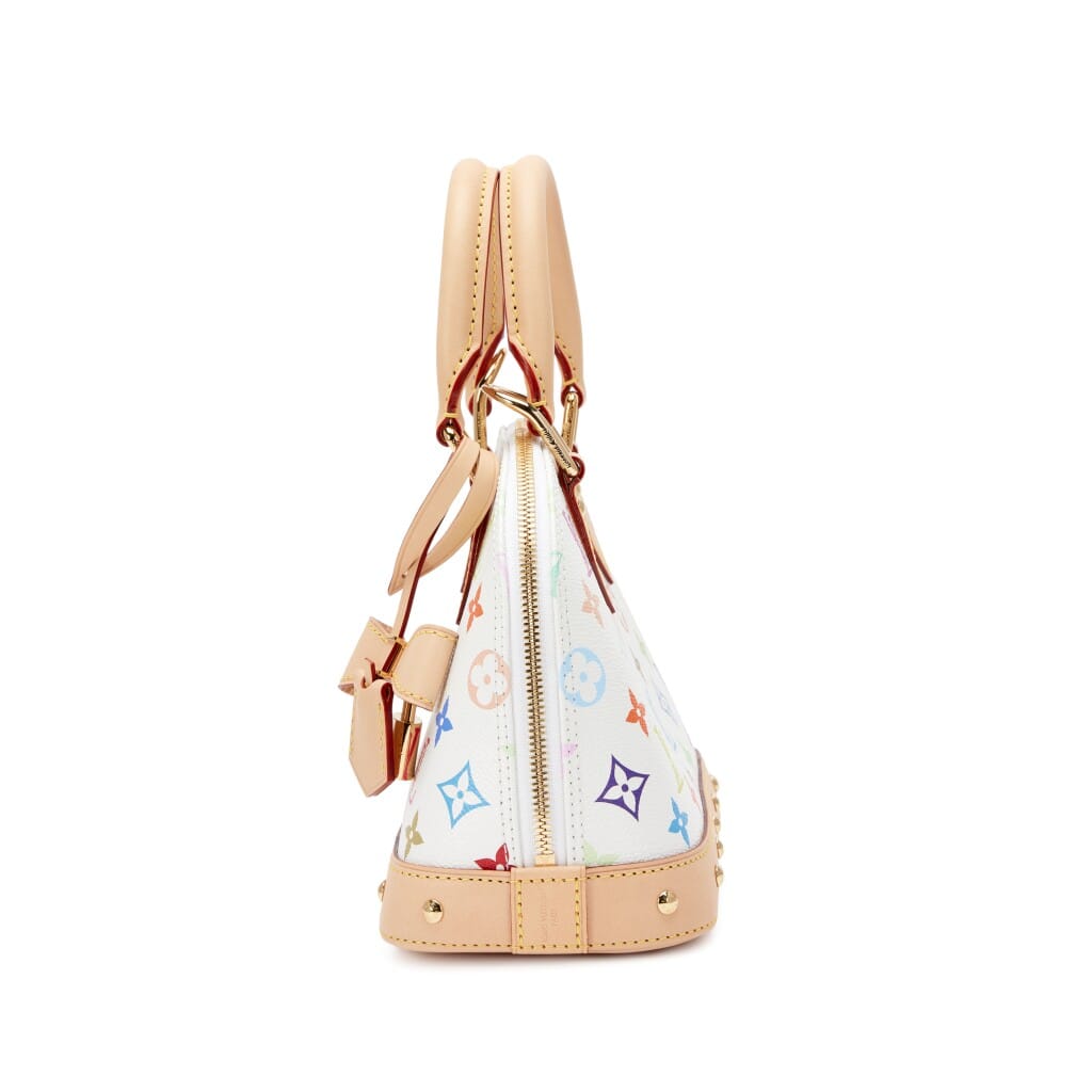 Takashi Murakami White Multicolor Alma BB Gold Hardware, 2025