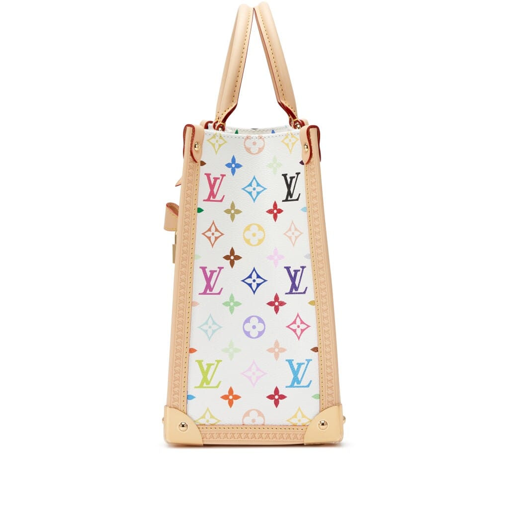 Takashi Murakami White Multicolore Canvas OnTheGo MM Gold Hardware, 2025
