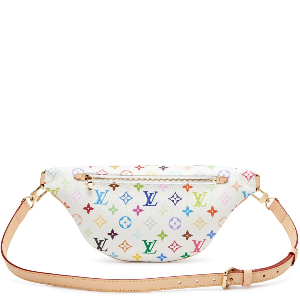 Takashi Murakami White Multicolor High Rise Bum Bag Gold Hardware, 2025