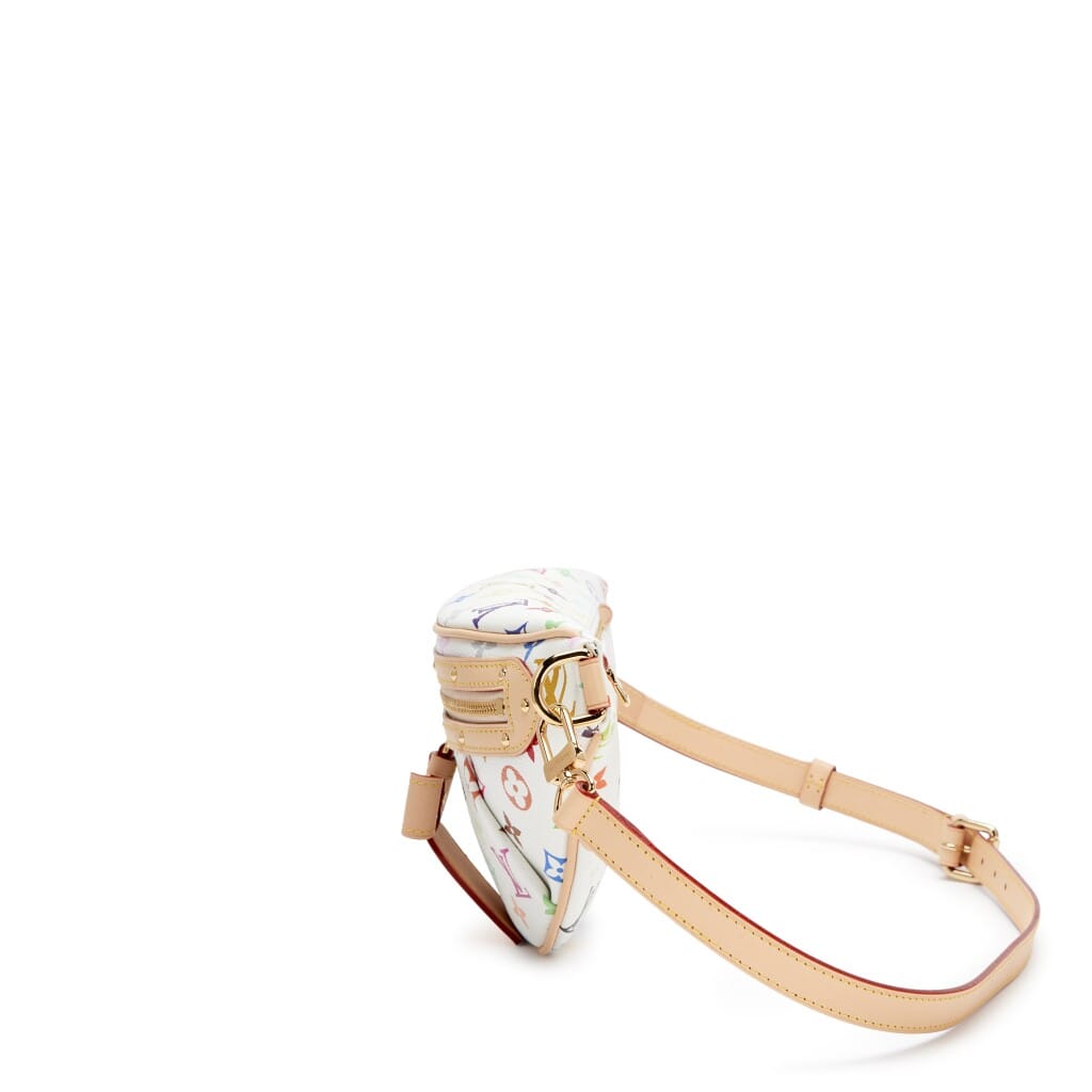 Takashi Murakami White Multicolor High Rise Bum Bag Gold Hardware, 2025