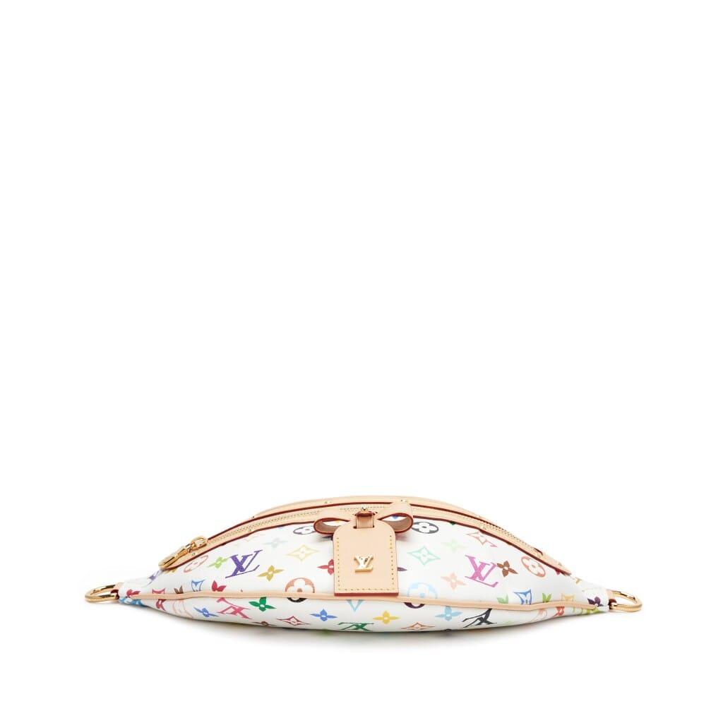 Takashi Murakami White Multicolor High Rise Bum Bag Gold Hardware, 2025