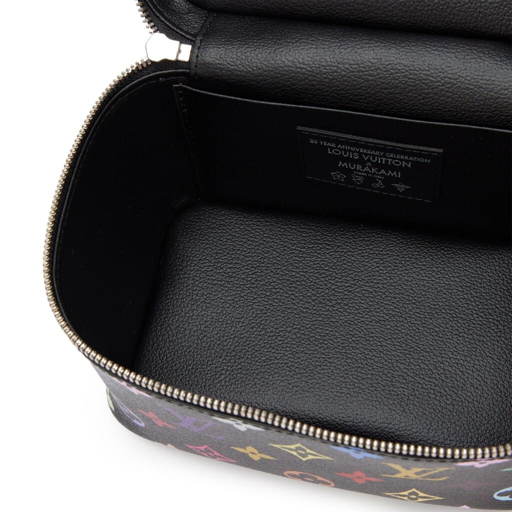 Takashi Murakami Black Multicolore Monogram Coated Canvas Nice Vanity Case Silver Hardware, 2025