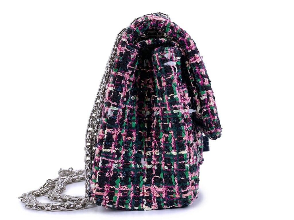 Pink and Green Tweed 2.55 Reissue 225 Flap Bag Silver Hardware, 2019