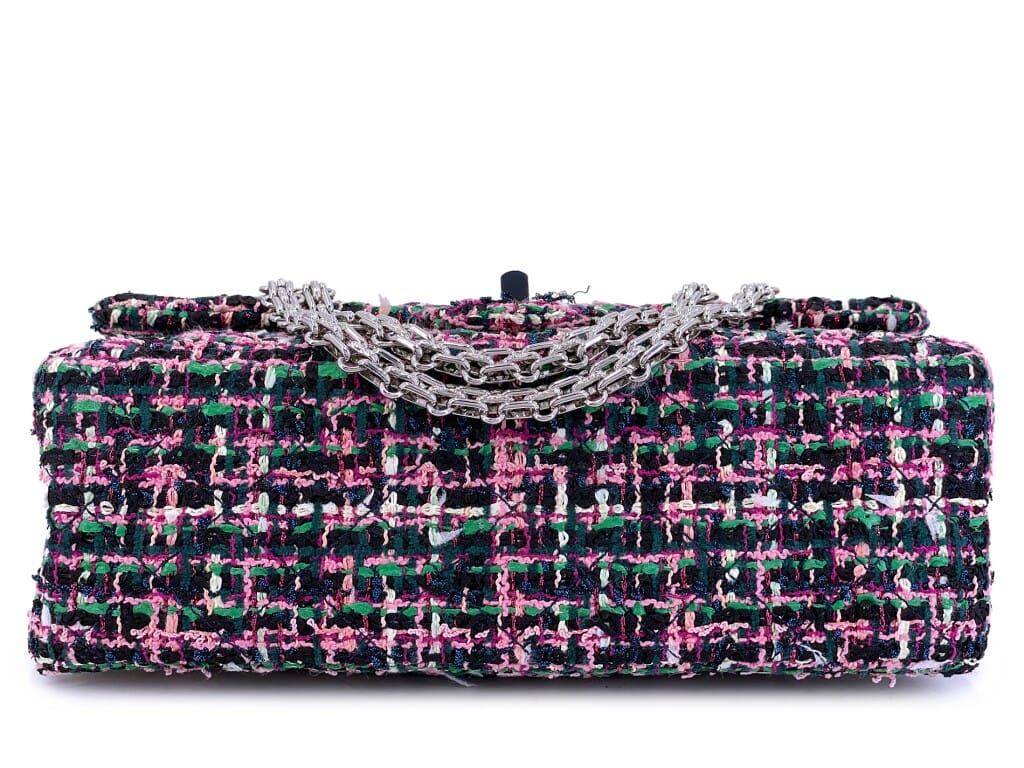 Pink and Green Tweed 2.55 Reissue 225 Flap Bag Silver Hardware, 2019