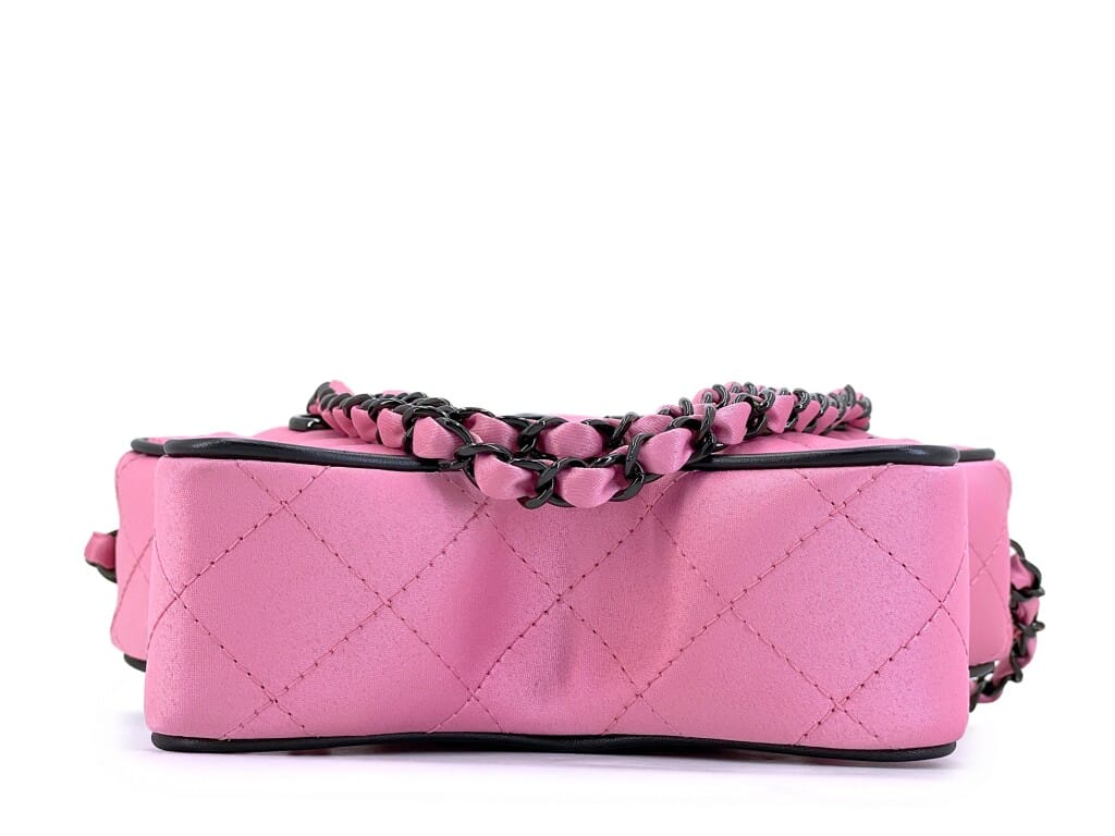 Pink Quilted Satin Walk of Fame Paris-Los Angeles Bag Black Hardware, 2024
