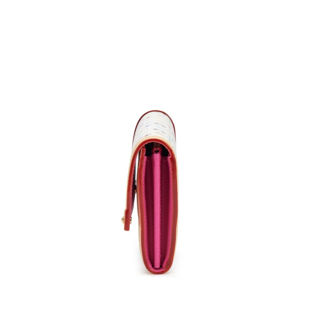 Takashi Murakami White Monogram Multicolor Sarah Wallet Gold Hardware, 2025