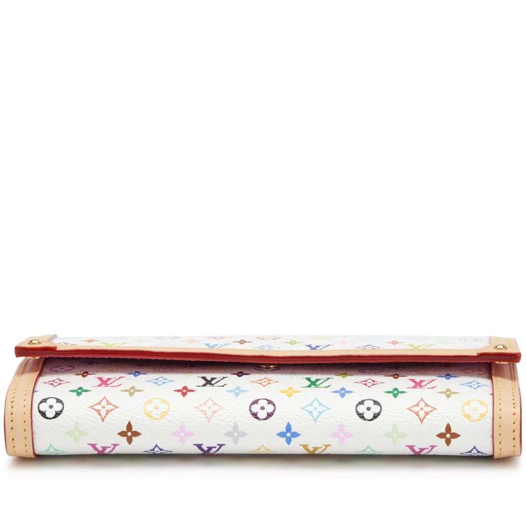 Takashi Murakami White Monogram Multicolor Sarah Wallet Gold Hardware, 2025
