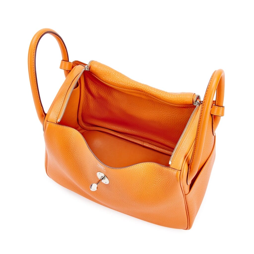 Orange H Clemence Lindy 30 Palladium Hardware, 2008