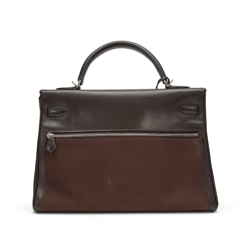 Chocolate Box Calf and Toile Kelly Lakis 35 Palladium Hardware, 2005
